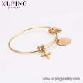51866 Xuping 18k plaqué or couleur dernières conceptions de bracelet en or sans pierre Chine en gros